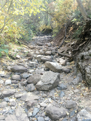 Rocky trails in Neff's Canyon