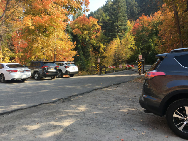 Plenty of parking at the Porter Fork trail head in Millcreek Canyon. There is a little lot and plenty of parking on the road. You may not drive past the gate.